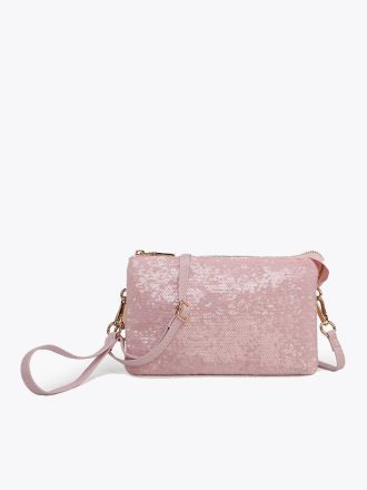 Riley Sequin 3 Compartment Crossbody Bag