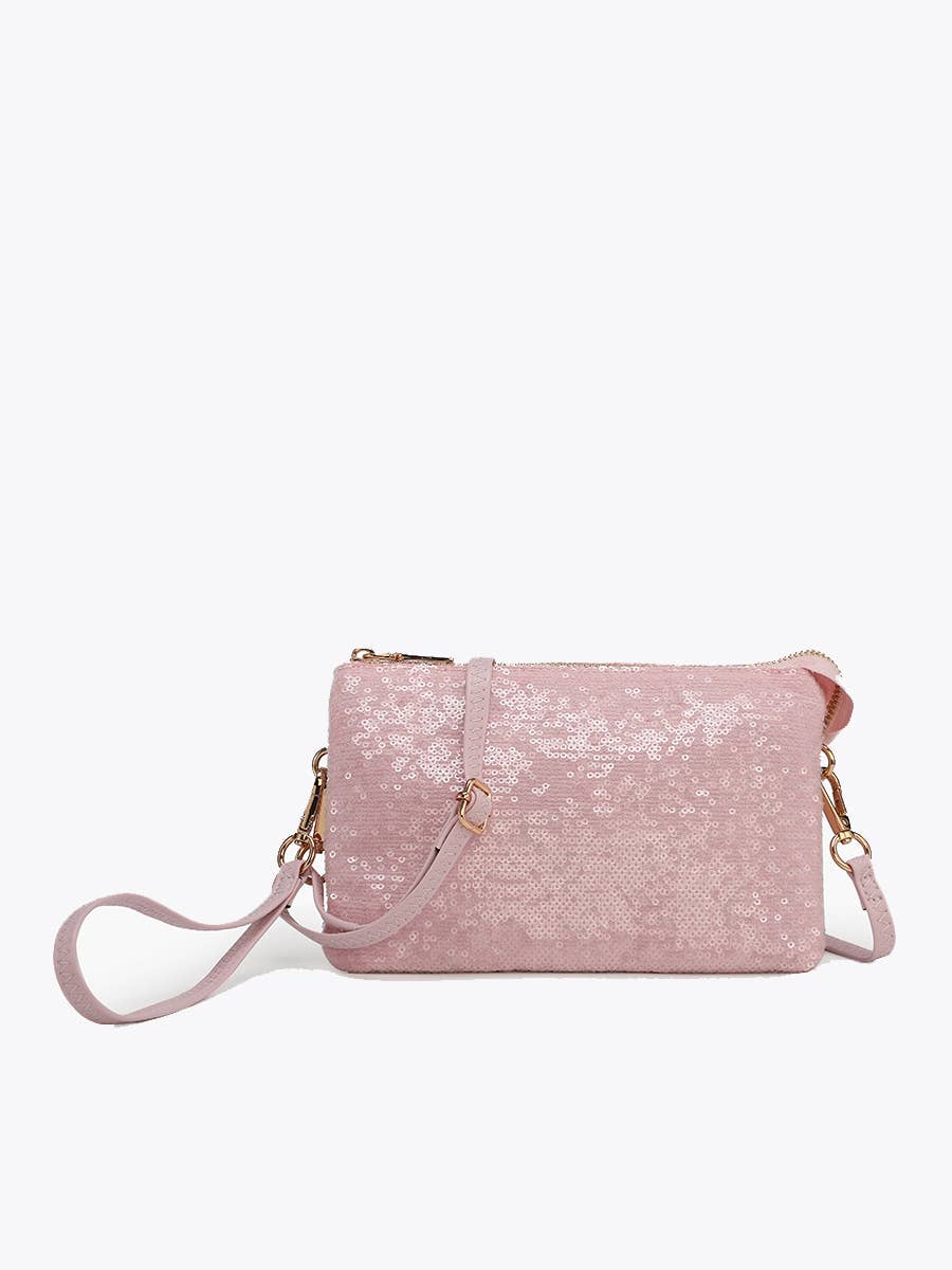 Riley Sequin 3 Compartment Crossbody Bag