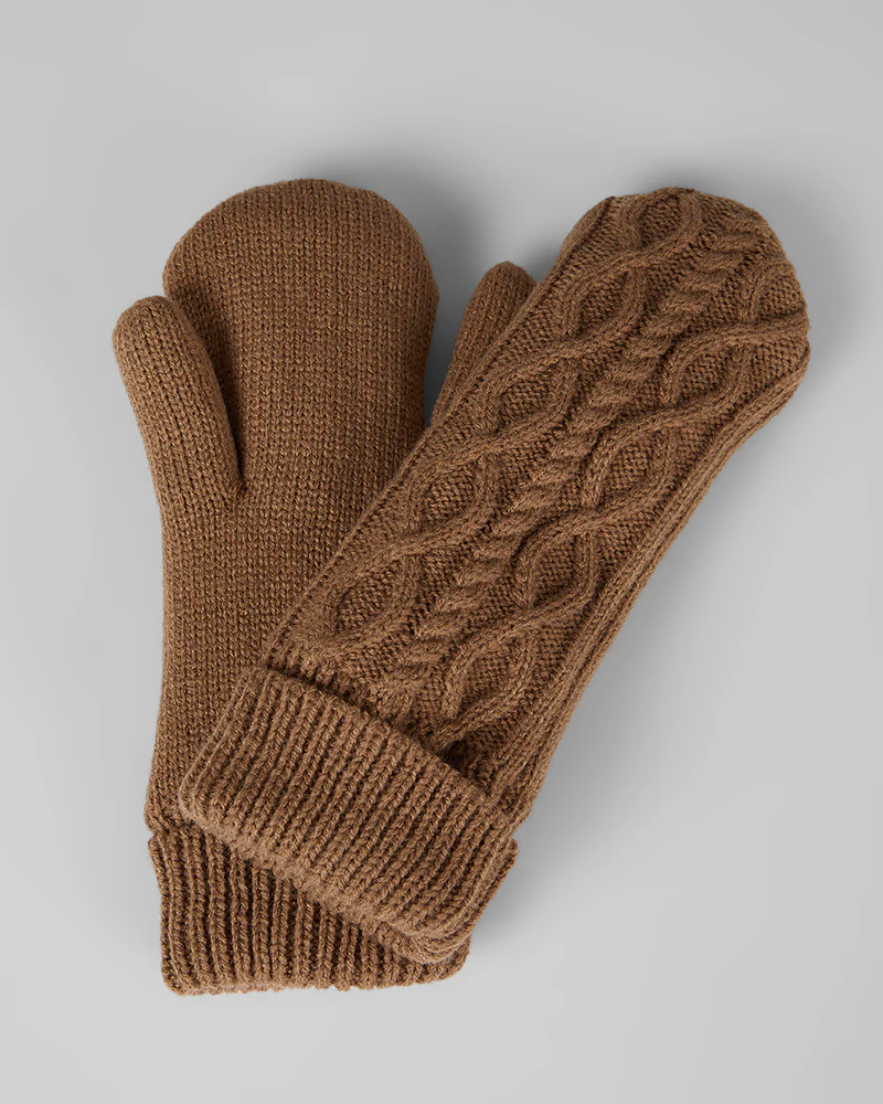 CABLE KNIT MITTENS - Image 2