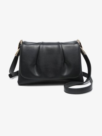 Dayton Pleated Flapover Crossbody Bag