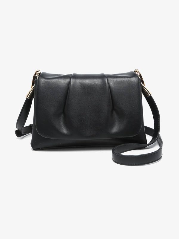 Dayton Pleated Flapover Crossbody Bag