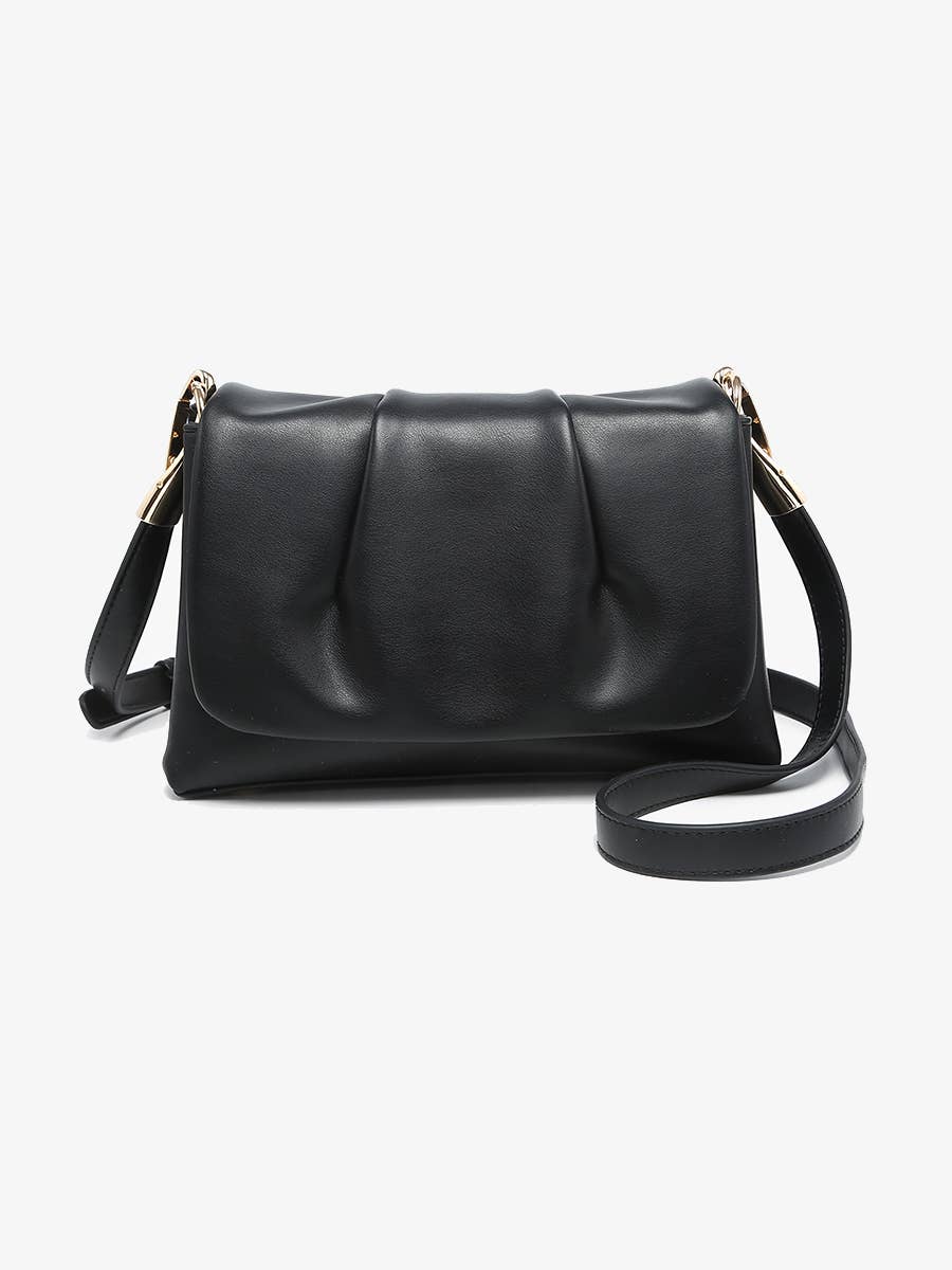 Dayton Pleated Flapover Crossbody Bag