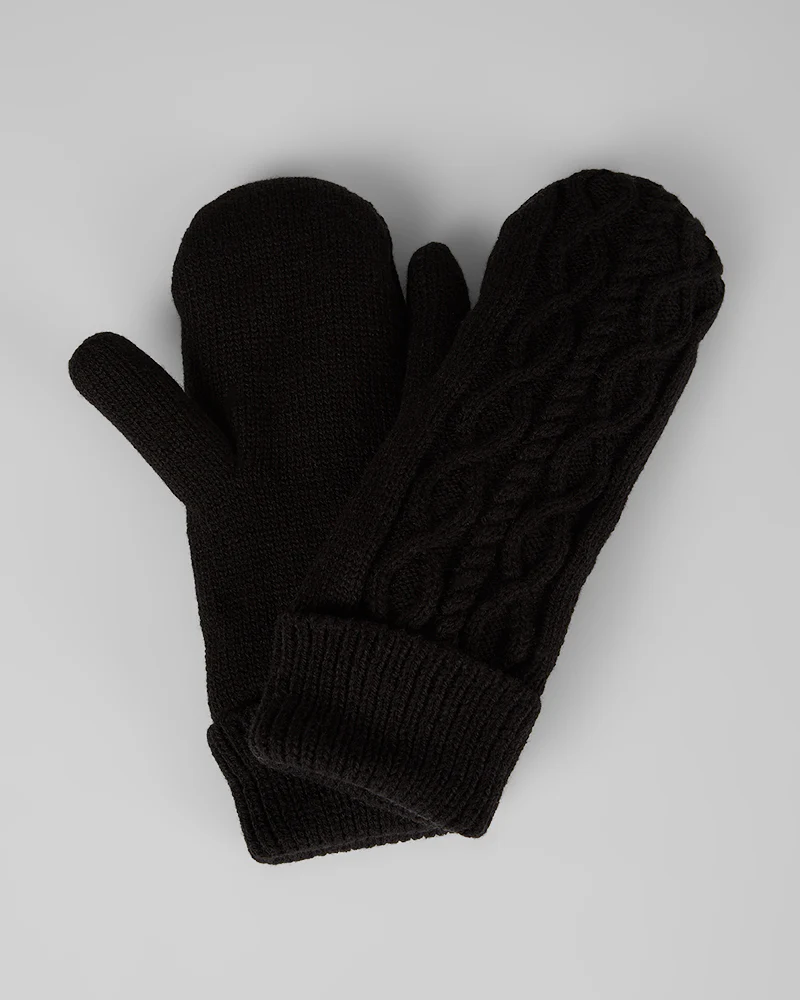 CABLE KNIT MITTENS