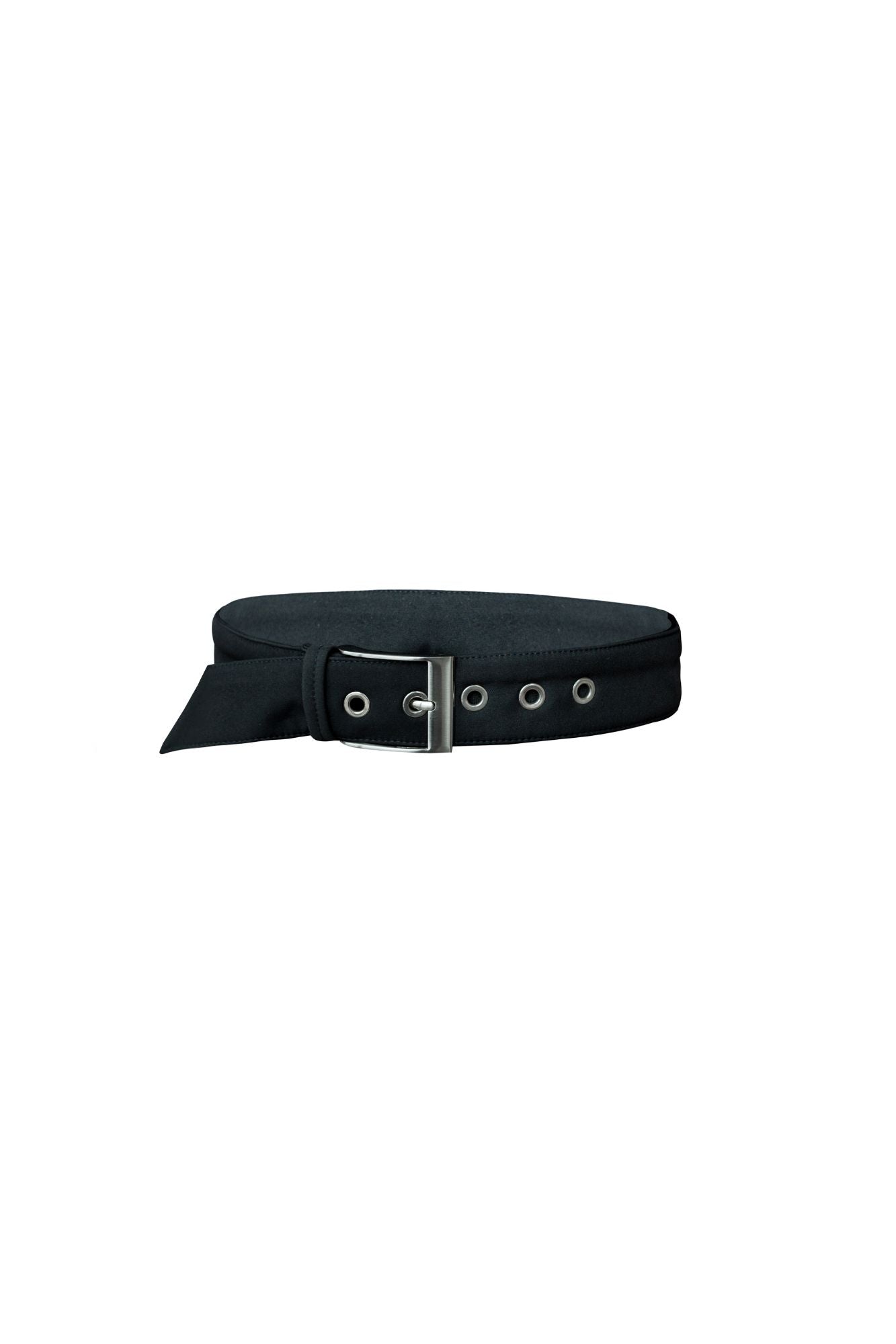 Belt with Buckle in Solid Black Color